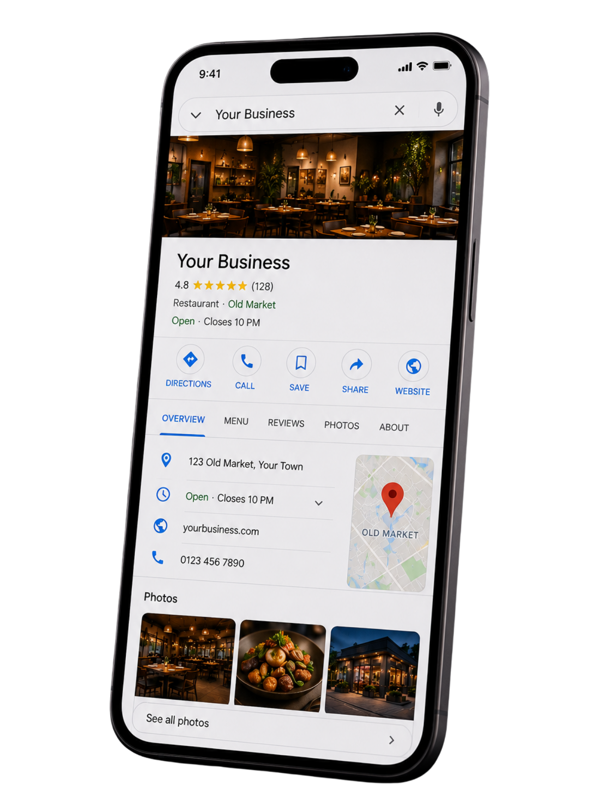 Google review QR print formats for a local business