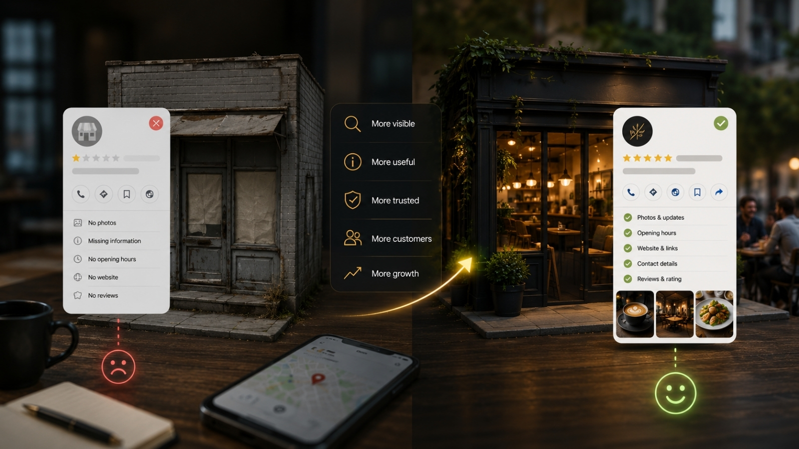 Google Maps business profile presentation example