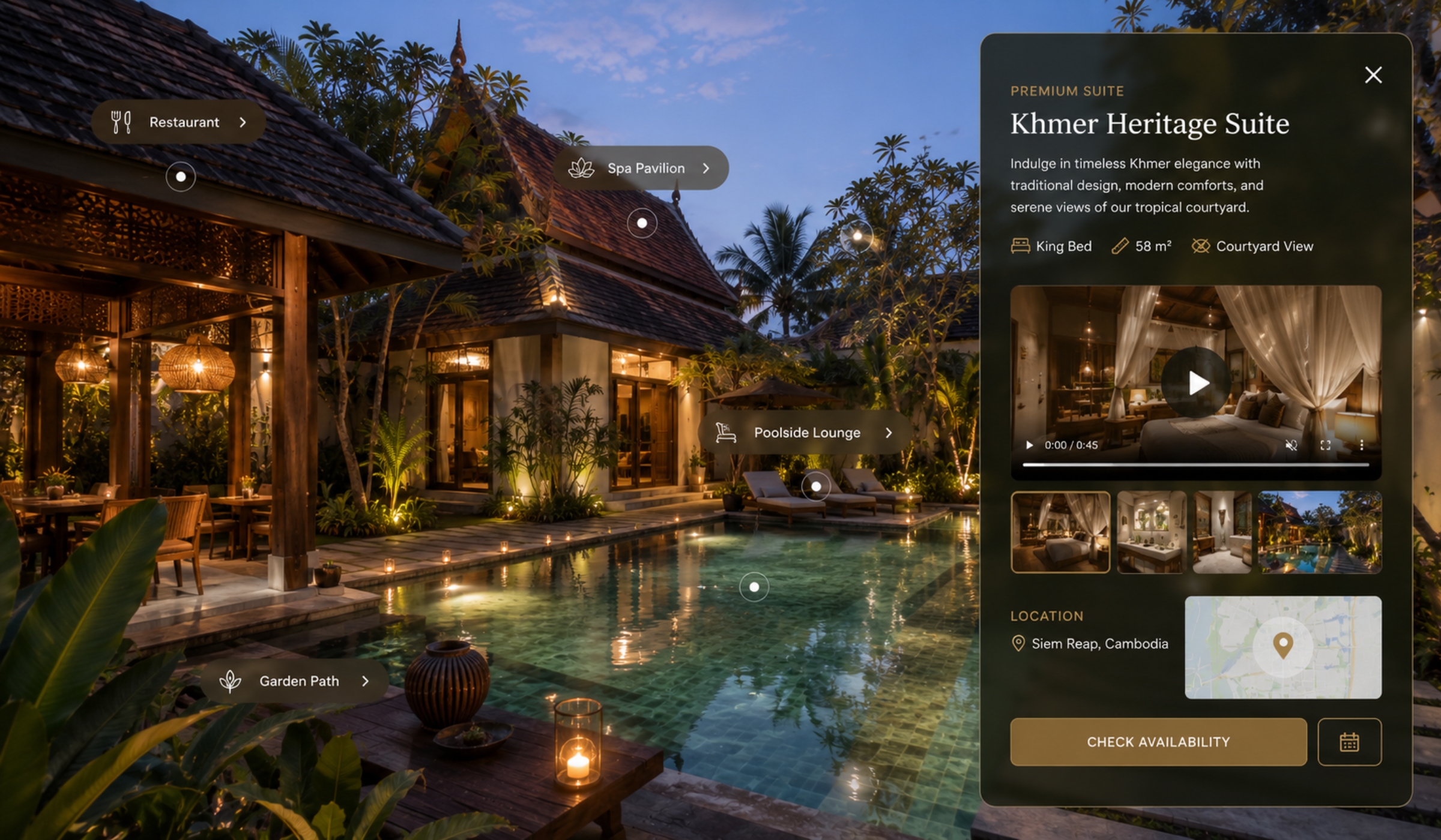 Restaurant 360 tour card example